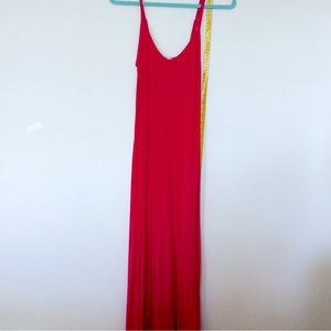 NWOT Cozy Rozy Love Maxi Dress 100% Cotton Knit Adjustable Straps Pink Sz S